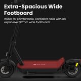 Wide pedal electric scooter