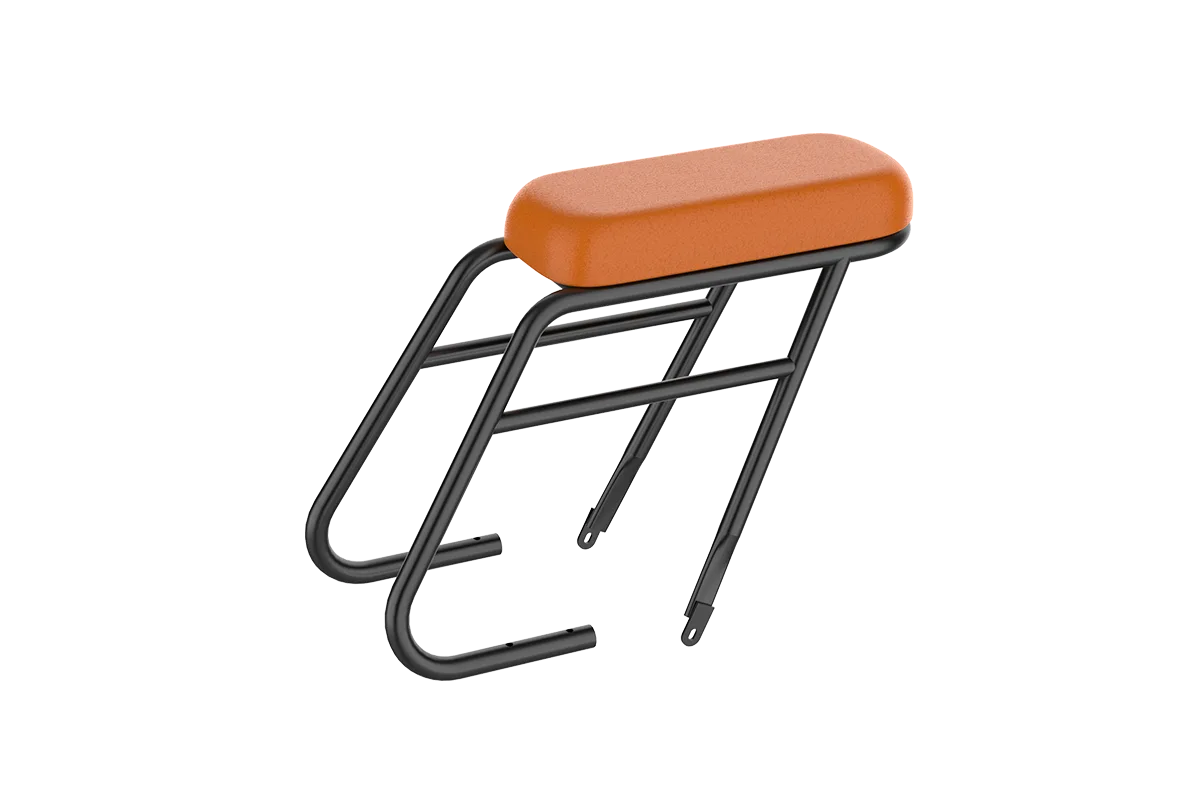 Passenger Rack has comfortable and soft orange cushions