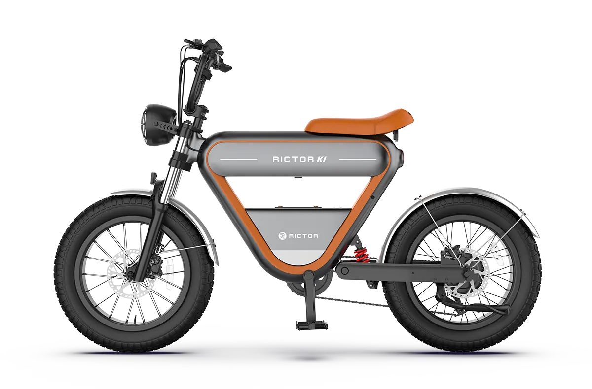 RICTOR K1 electric motorcycle with a retro vibe