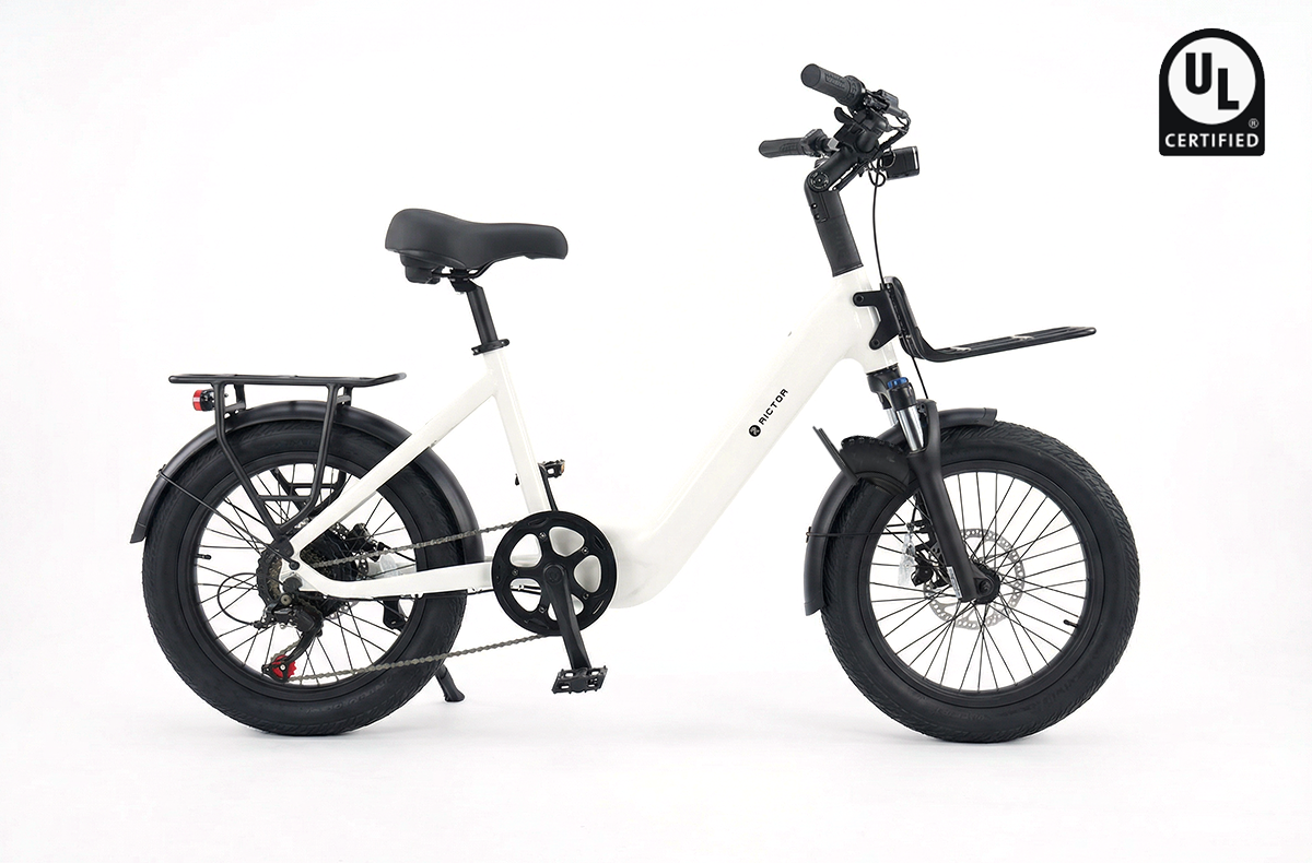 Glyde Ebike in white, side profile